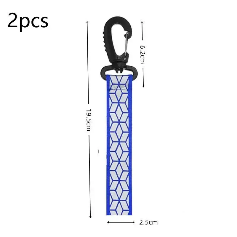 sangles de sécurité réfléchissantes haute visibilité, 2 pièces, avec clips mousquetons robustes, pour sac à dos de cyclisme et de randonnée