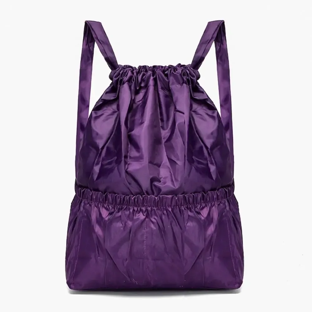 sac à cordon imprimé floral décontracté, sac de shopping portable en polyester imperméable, sacs à dos pliables légers pour adolescentes