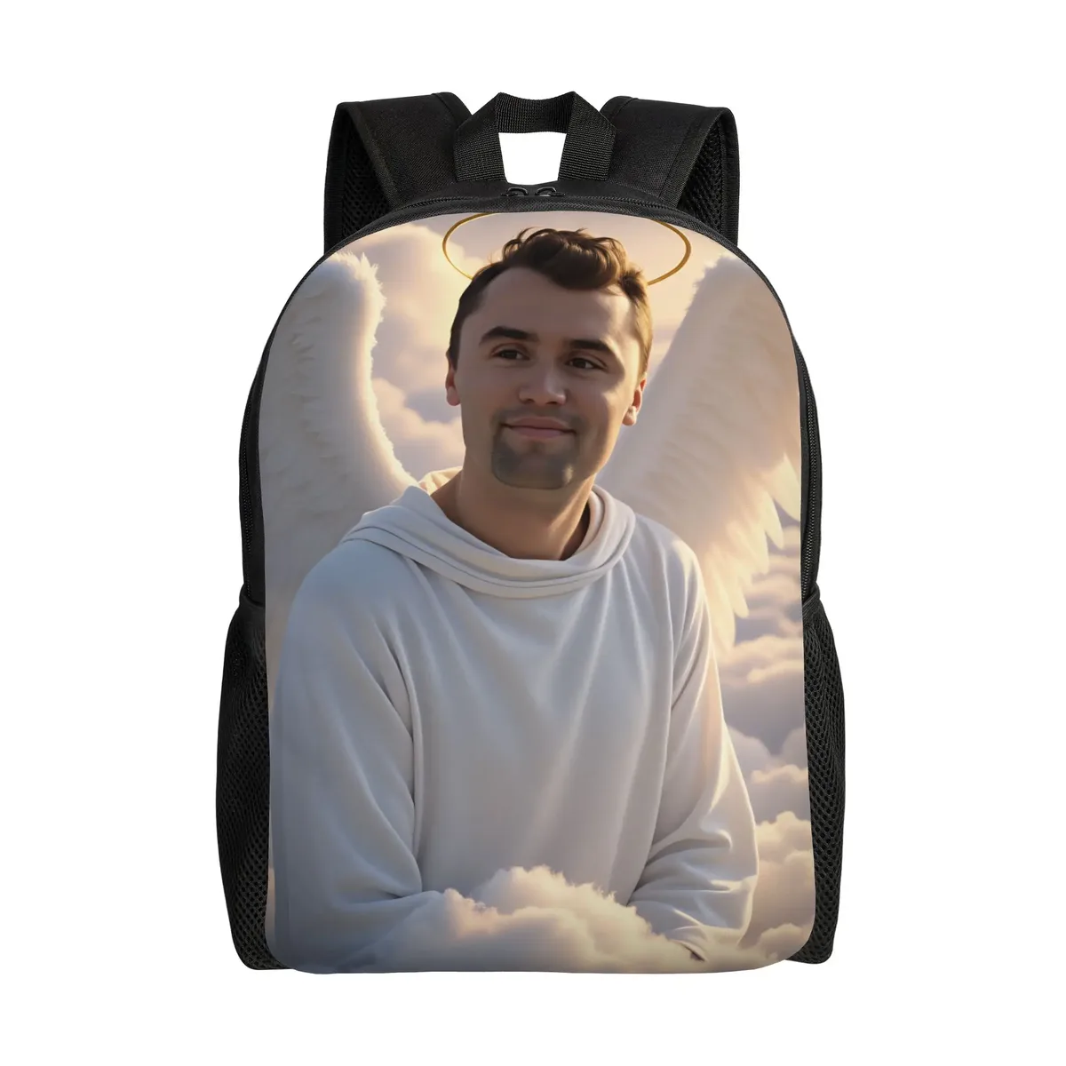 sac à dos charlie kirk angelic advocate kawaii, sacs à dos légers pour garçons, sacs de sport pour lycée, sac à dos design