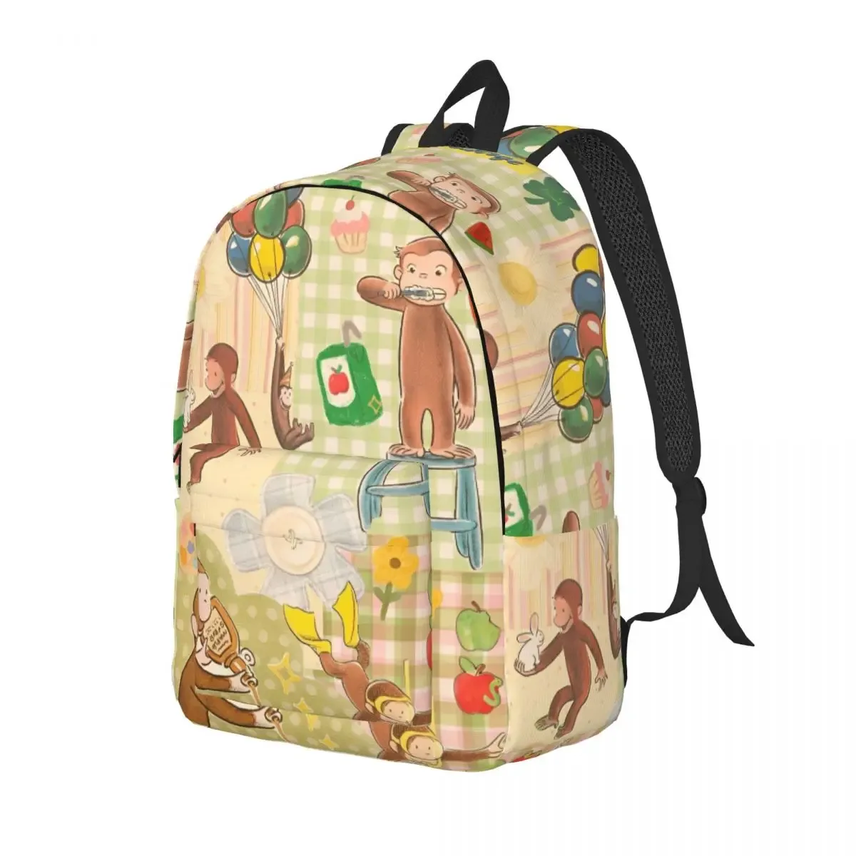 curieux george monkey anime sac à dos pour hommes femmes décontracté lycée randonnée voyage sac à dos ordinateur portable sacs en toile en plein air