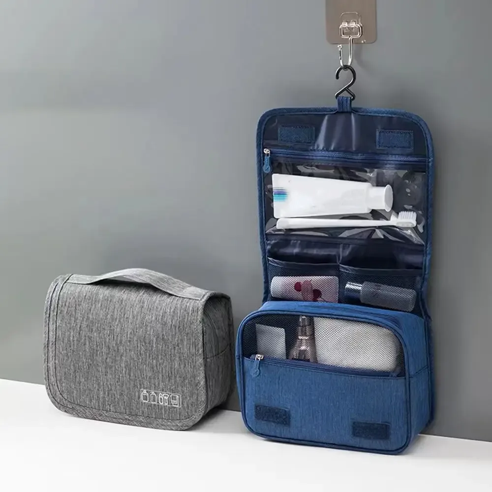 trousse de toilette pliable, organisateur, sac de rangement suspendu, trousse de maquillage de salle de bain, étui de voyage, séparation sèche et humide, sac de lavage cosmétique