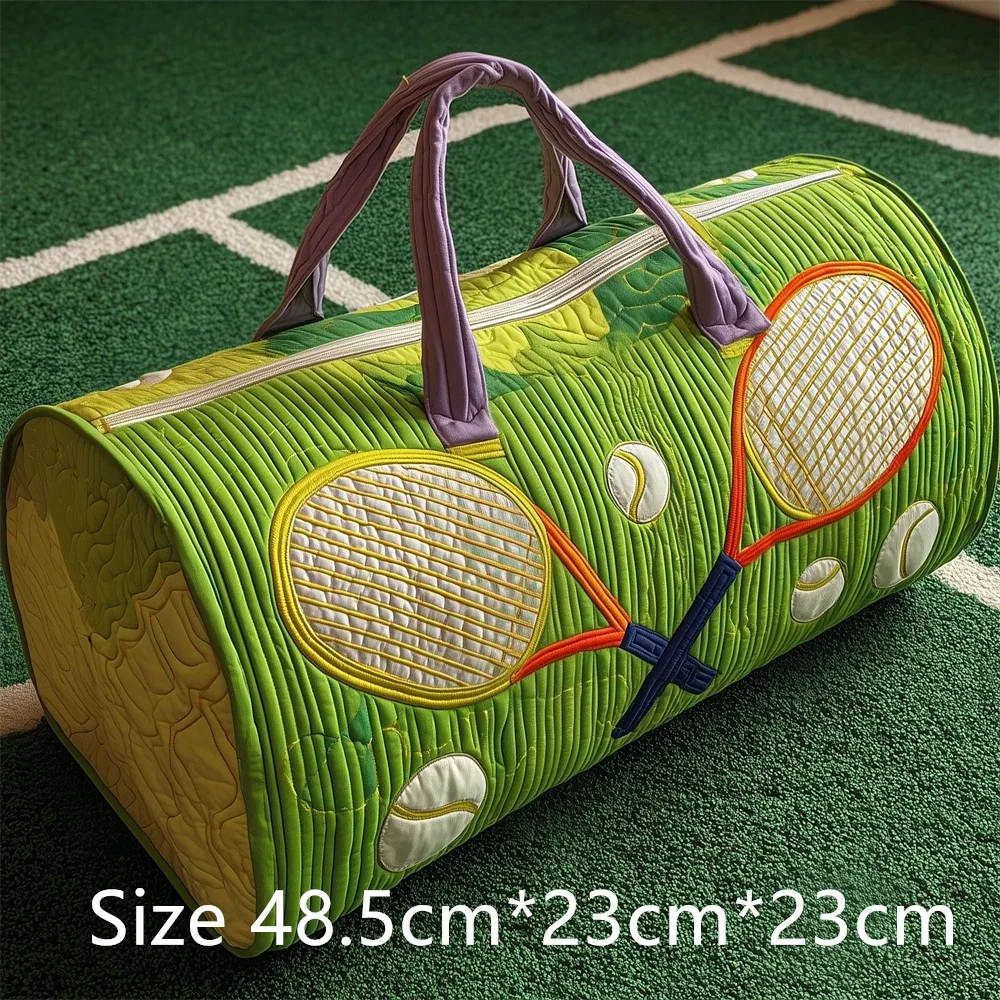 sac de sport matelassé imprimé en 3d pour raquette de tennis, grande capacité, sac de voyage et de sport, sac de week-end tendance pour hommes et femmes