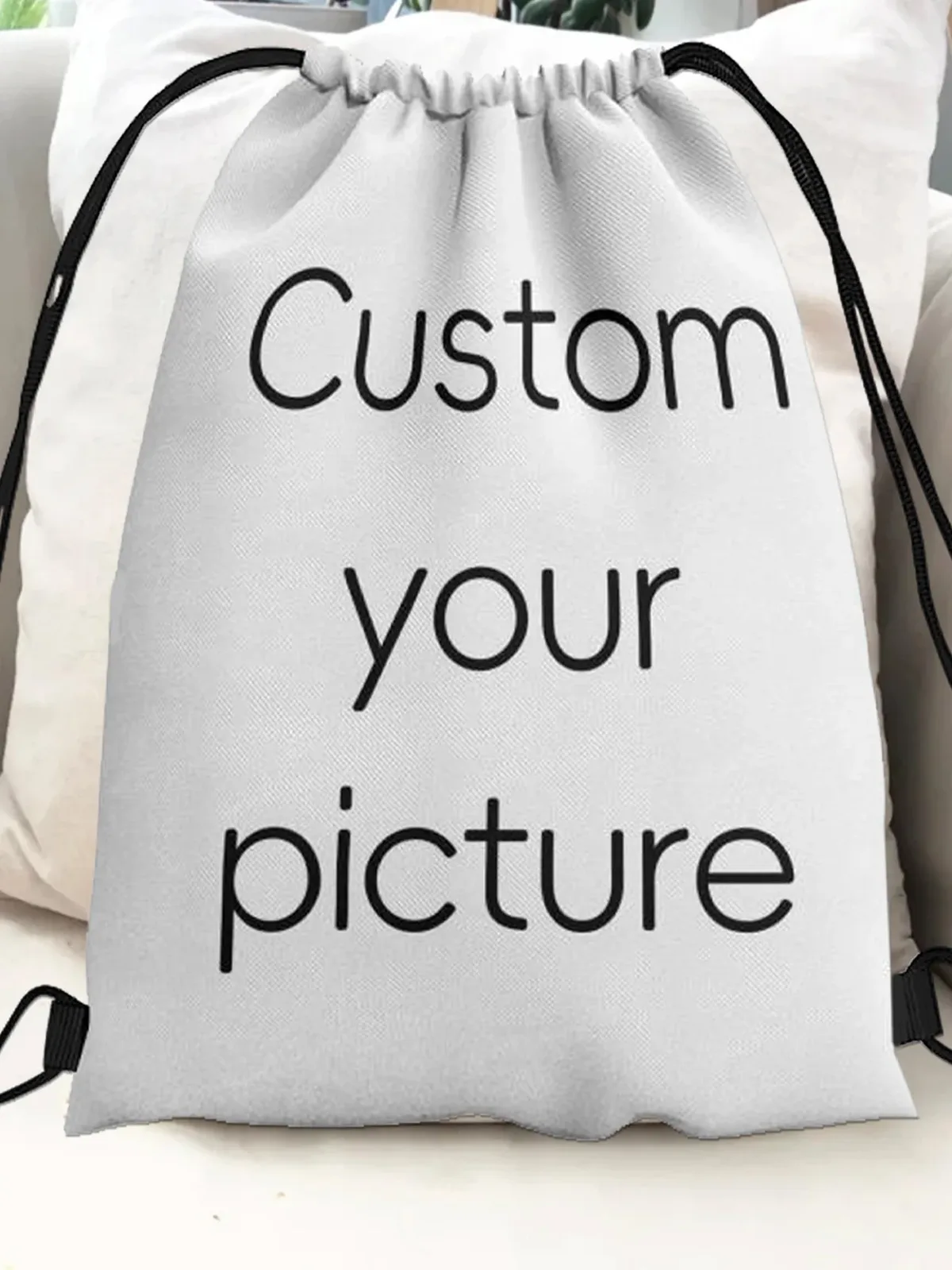 sac à dos de sport personnalisé avec cordon de serrage, sac de sport pour femmes et hommes, sac à dos de shopping avec photo personnalisée