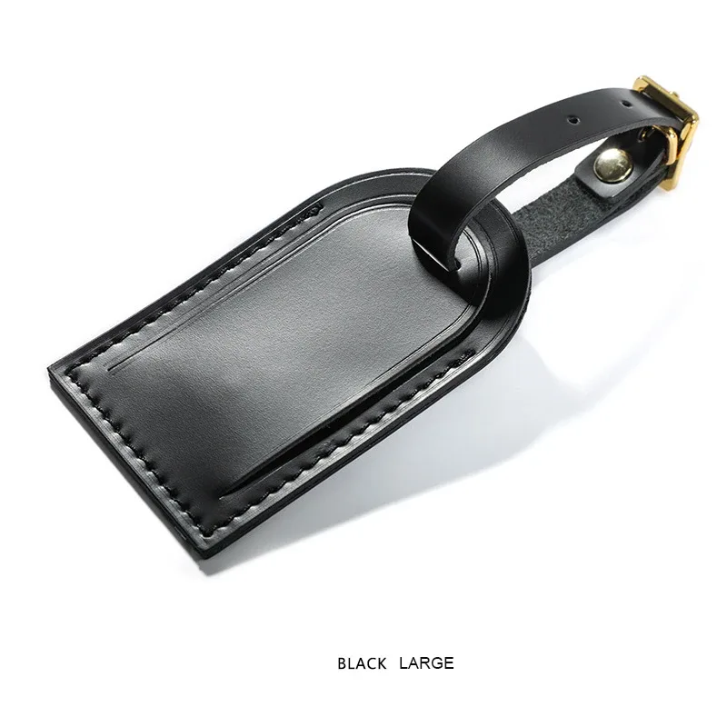 étiquette de bagage en cuir tanné végétal monogramme gratuit, avion, cuir de vache, voyage d'embarquement, étui à roulettes