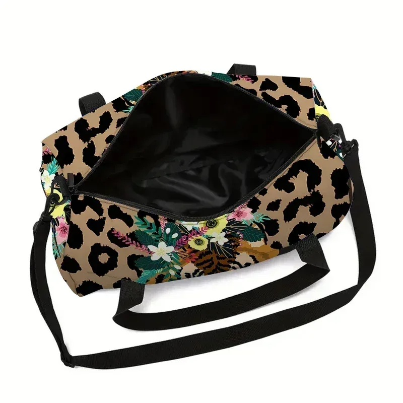sac de voyage grande capacité léopard tigre pour garçons et filles – meilleurs cadeaux – sac de sport de voyage 2d dessin animé pour enfants