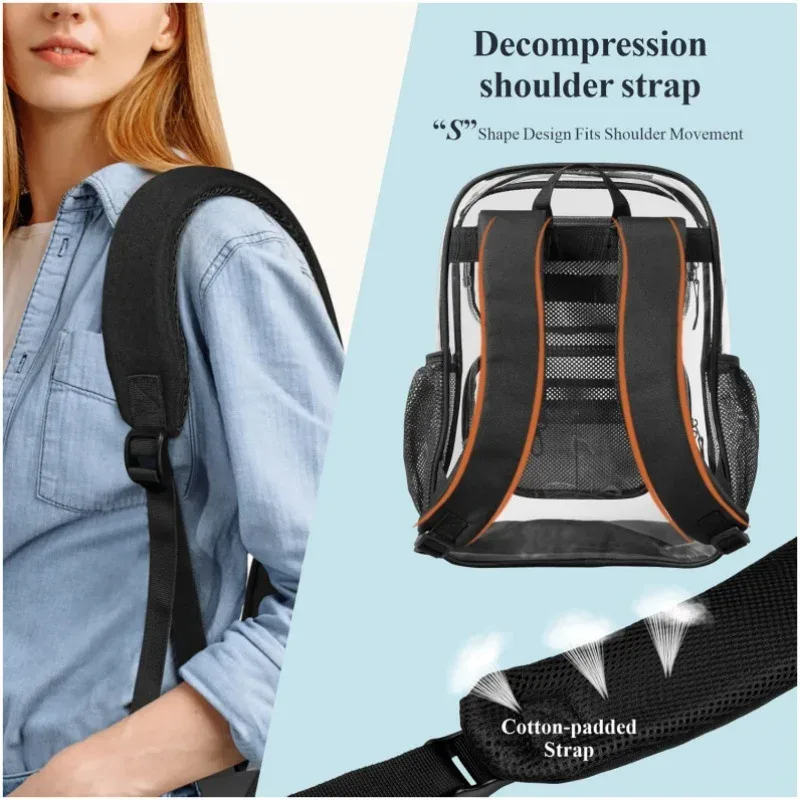 sac à dos transparent en pvc, petit sac à dos transparent durable, mini sac transparent portable et léger, mignon, pour le travail, les sports de plein air, nouveauté 2026