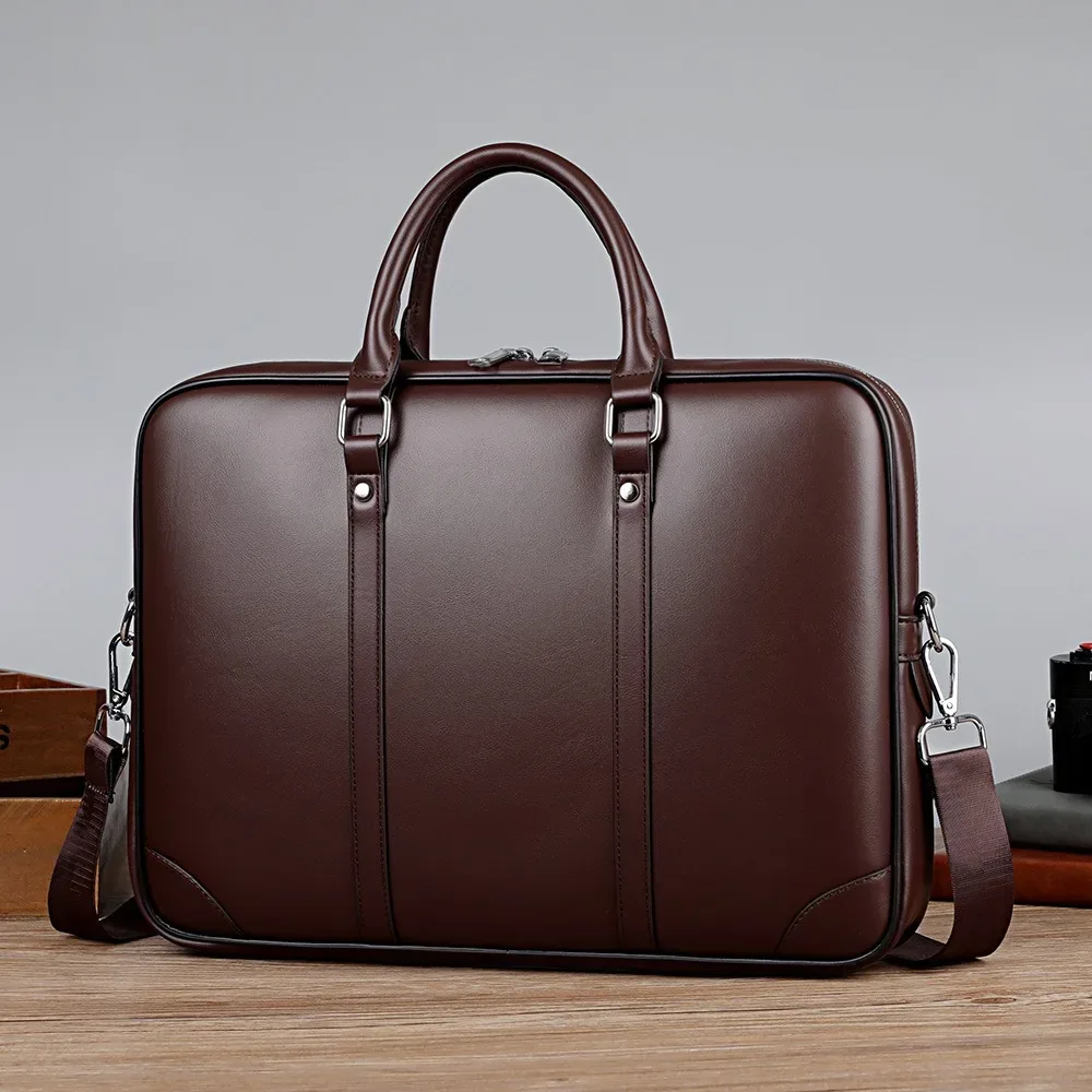 nouvelle sacoche de luxe en cuir pu pour hommes, sac messager d'affaires, sac à main pour ordinateur portable, sac à bandoulière de designer pour homme