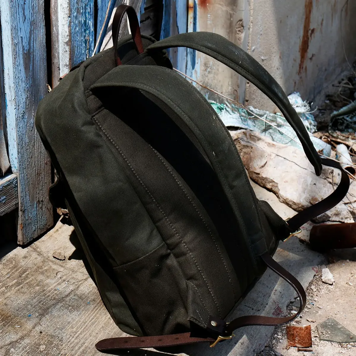 tailor brando-sac à dos rétro américain étanche, 15oz rap173, 24x47x12cm, sac d'école de voyage pour ordinateur, unisexe, toile d'avertissement, 70307