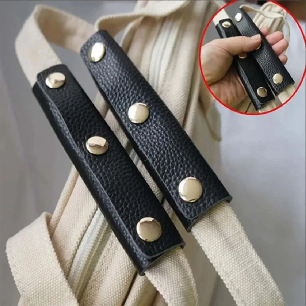poignée de valise en cuir pu, couleur unie, design anti-choc, housse de poignée en cuir, sangle d'épaule souple, housse de poignée, accessoires de sac