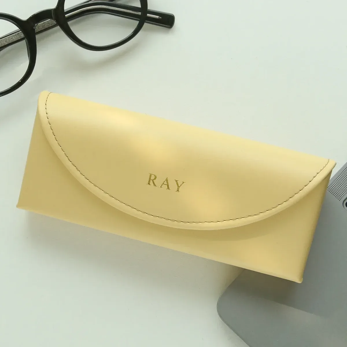 étui à lunettes personnalisé en cuir, étui portable pour lunettes de soleil, logo personnalisé, boîte de rangement pour lunettes, housse de protection anti-chute pour lunettes