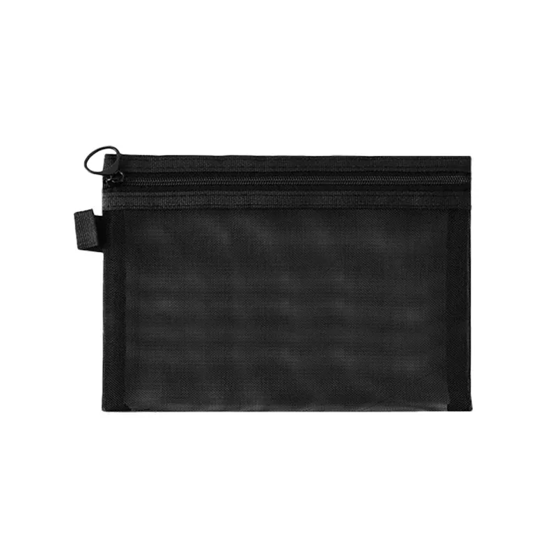 3 pièces sac cosmétique femmes maille sac de maquillage avec fermeture éclair organisateur rouge à lèvres brosse sacs transparents étudiant trousse de toilette sac