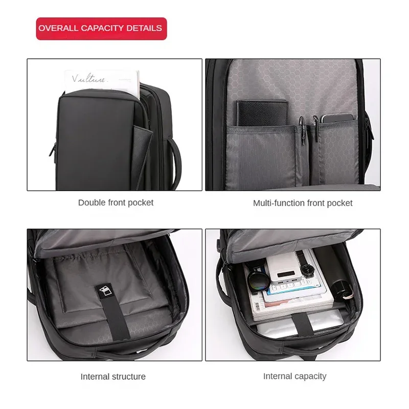 sac à dos pour homme, sac à dos de bureau, sac à dos pour femme, imperméable, grande capacité, sac de voyage pour ordinateur portable, logo personnalisé