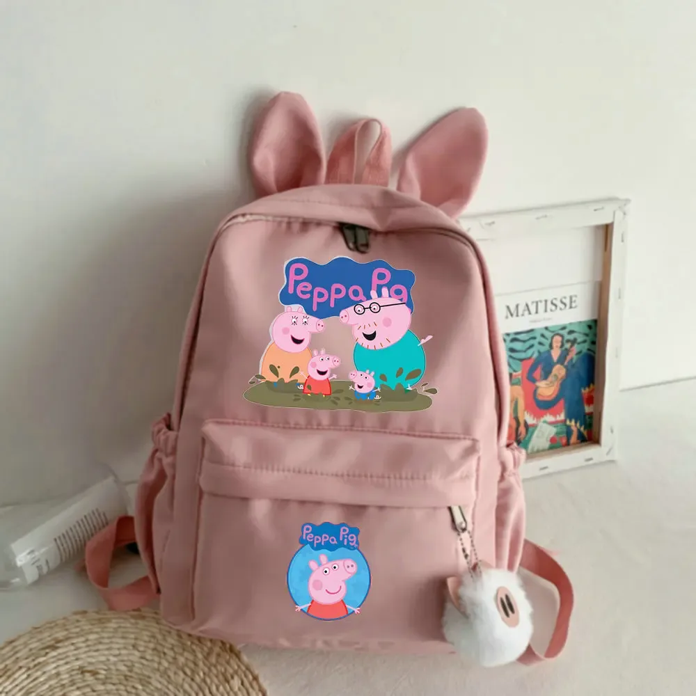 sac à dos grande capacité peppa pig, mignon, polyvalent, pour étudiants, loisirs, voyage, saison de rentrée scolaire