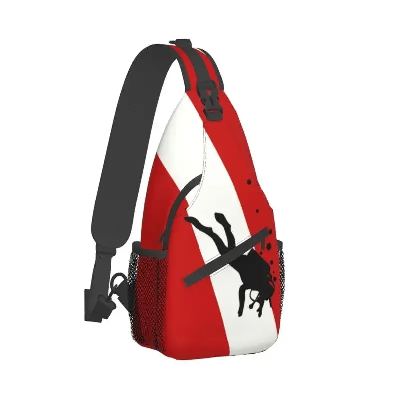 sensation de plongée sous-marine bubble sling crossbody backpack pour homme, sac de poitrine personnalisé initié par le plongeur, voyage, randonnée, sac à dos