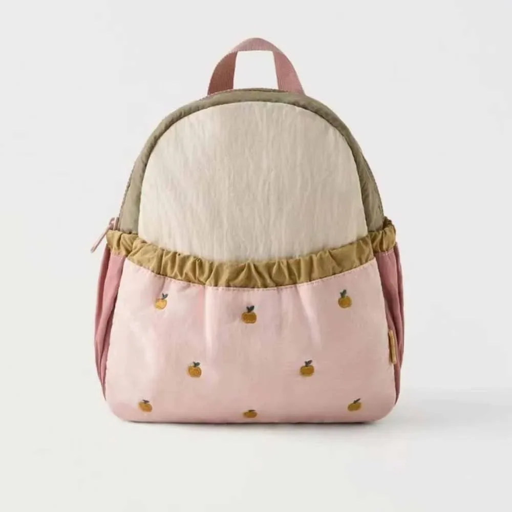 sac à dos de maternelle personnalisé avec broderie de pomme pour enfants, mini sac de voyage léger et mignon à la mode pour bébé personnalisé