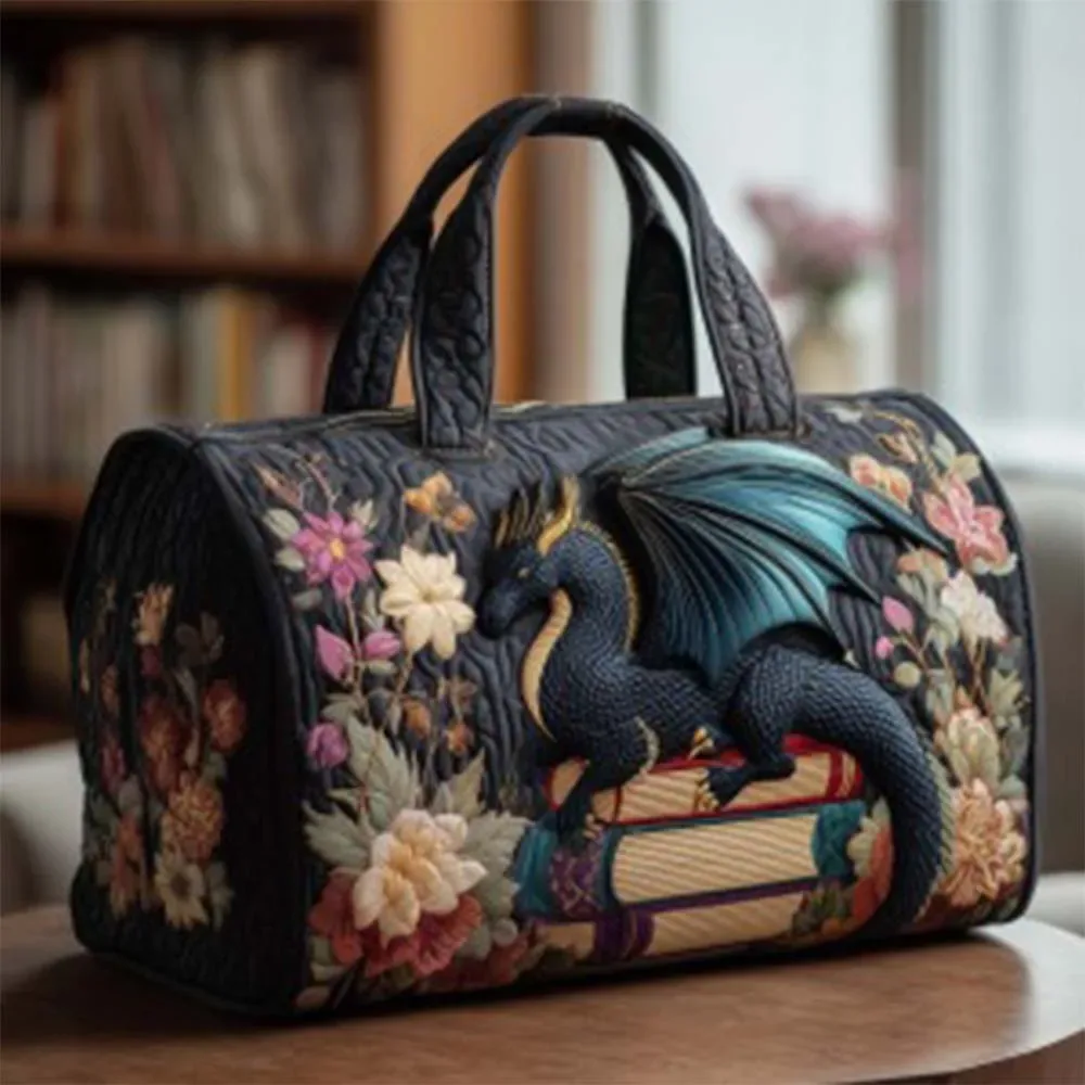  sac de voyage matelassé vintage 3d à motif animalier pour femmes et hommes, sac fourre-tout de week-end 2026 pour l'extérieur