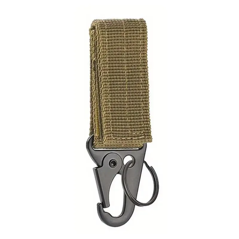 lot de 3 mousquetons tactiques edc pour extérieur, porte-clés en sangle de nylon, support de clés, crochet de ceinture pour sac à dos de camping, boucle de suspension, clip multifonction