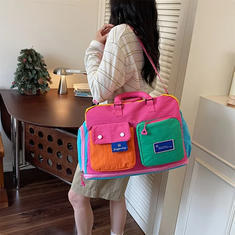 [sac bandoulière de voyage] sac à main portable de grande capacité, adapté aux hommes et aux femmes - voyages, sorties, alpinisme