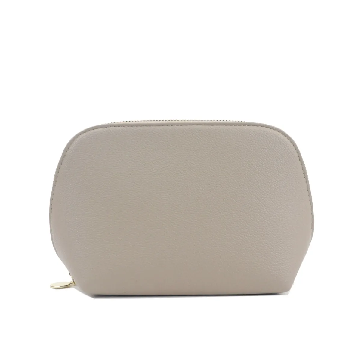 sac de rangement de cosmétiques en cuir pu avec lettres personnalisées, sac de maquillage de couleur unie d'atmosphère simple classique, sac de lavage avancé à fermeture éclair
