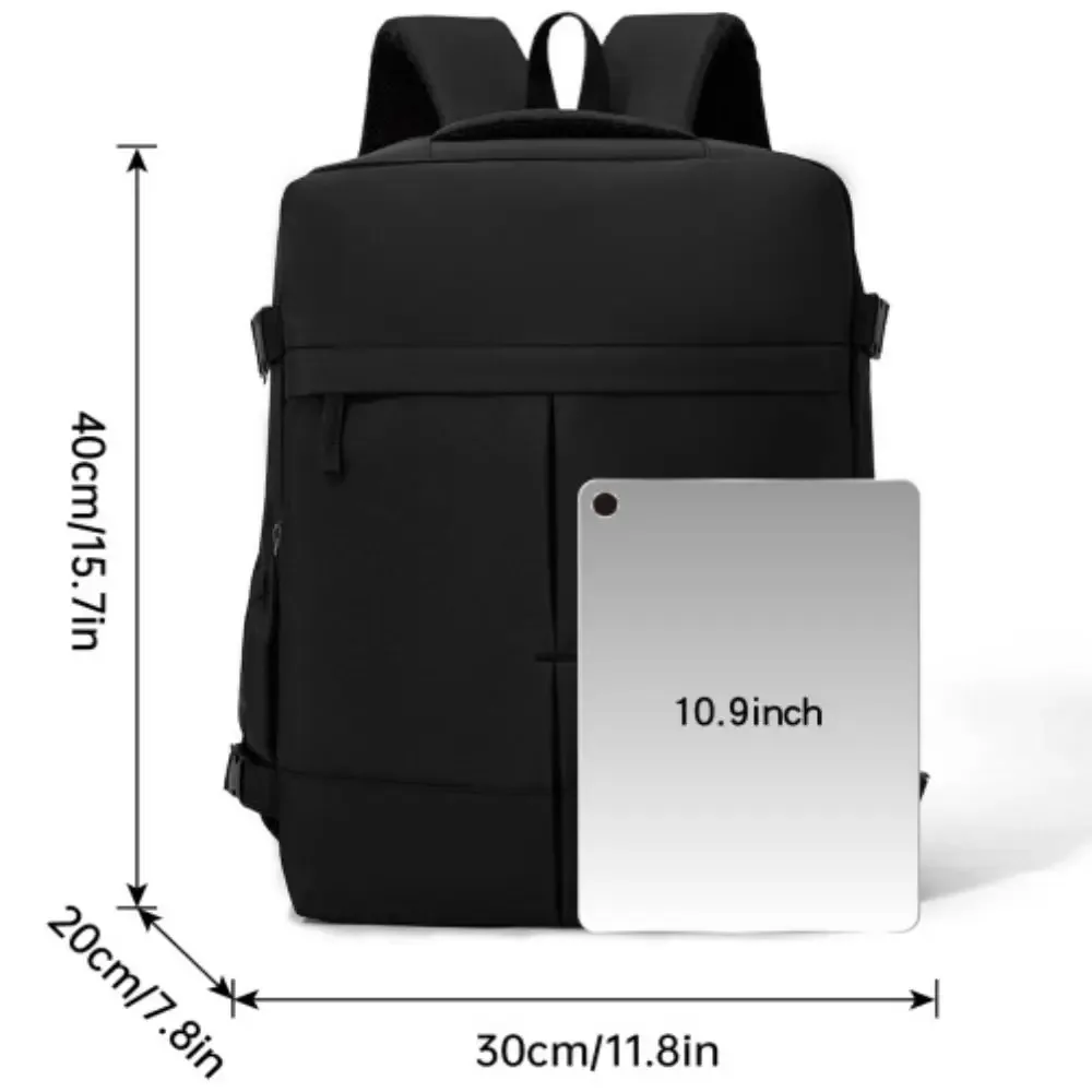 sac à dos de voyage grande capacité, ouverture à clapet, léger, avec sangles de compression latérales, compartiment séparé pour ordinateur portable