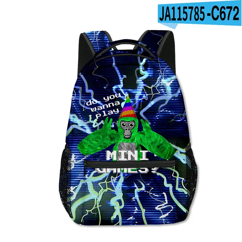 sac à dos tendance et amusant pour étudiants, avec impression 3d de gorille, en tissu oxford imperméable, pour garçons/filles, sacs à dos de voyage