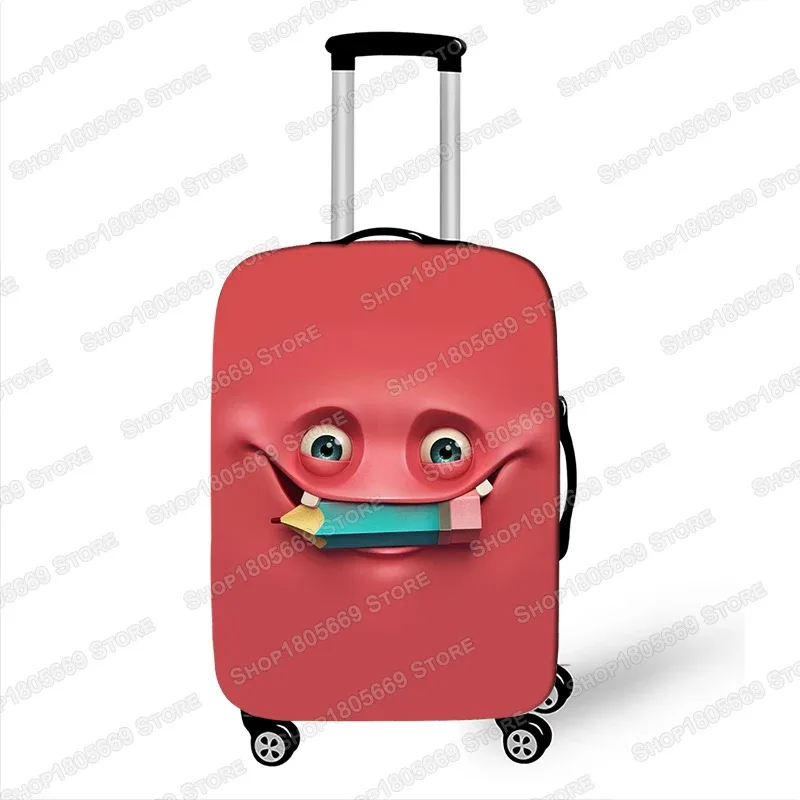 housse de valise imprimée expression drôle pour dames, housse de protection élastique pour bagages, housse anti-poussière