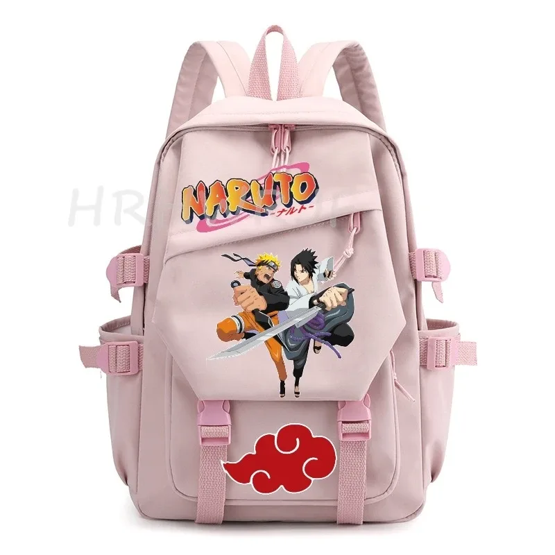 sac à dos anime uzumaki naruto uchiha sasuke, sacs d'école simples de couleur unie, adaptés aux voyages, aux déplacements, à l'école et au travail