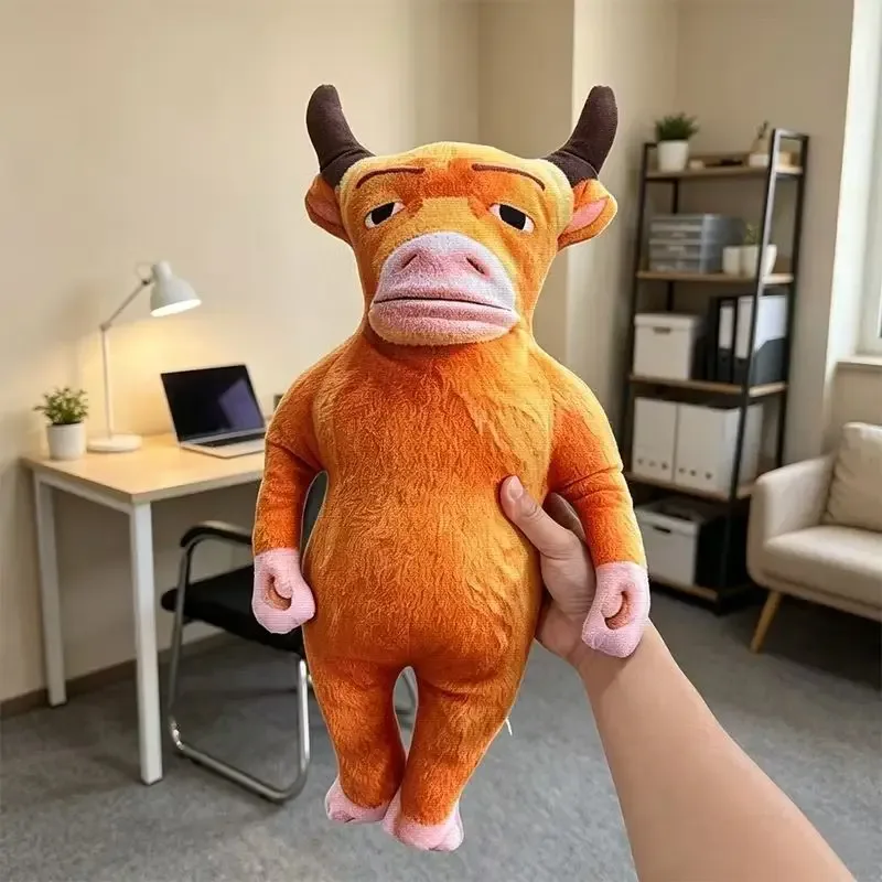 porte-clés pendentif en peluche niu lai, jouet abstrait de dessin animé pour la décoration de sacs à dos, objet de décoration de bureau anti-stress, cadeau de collection