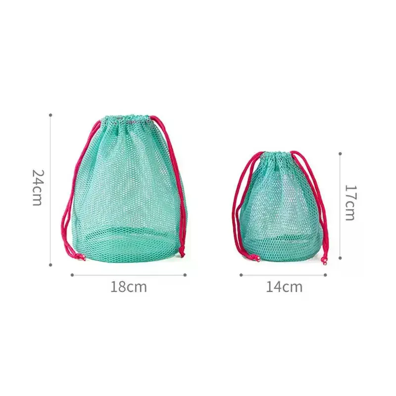 pochette de rangement en maille de nylon avec cordon de serrage, sac de voyage polyvalent pour produits numériques, organisateur de maquillage et cosmétiques, pour l'extérieur
