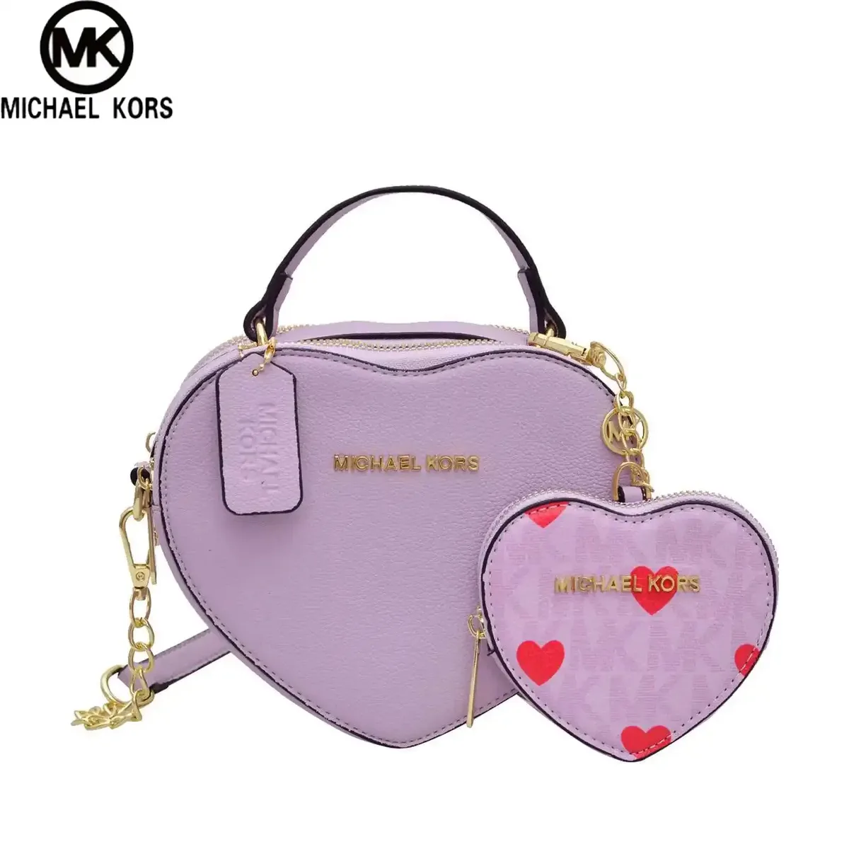 sac à bandoulière michael kors mk pour femme, sac en forme de cœur, neuf