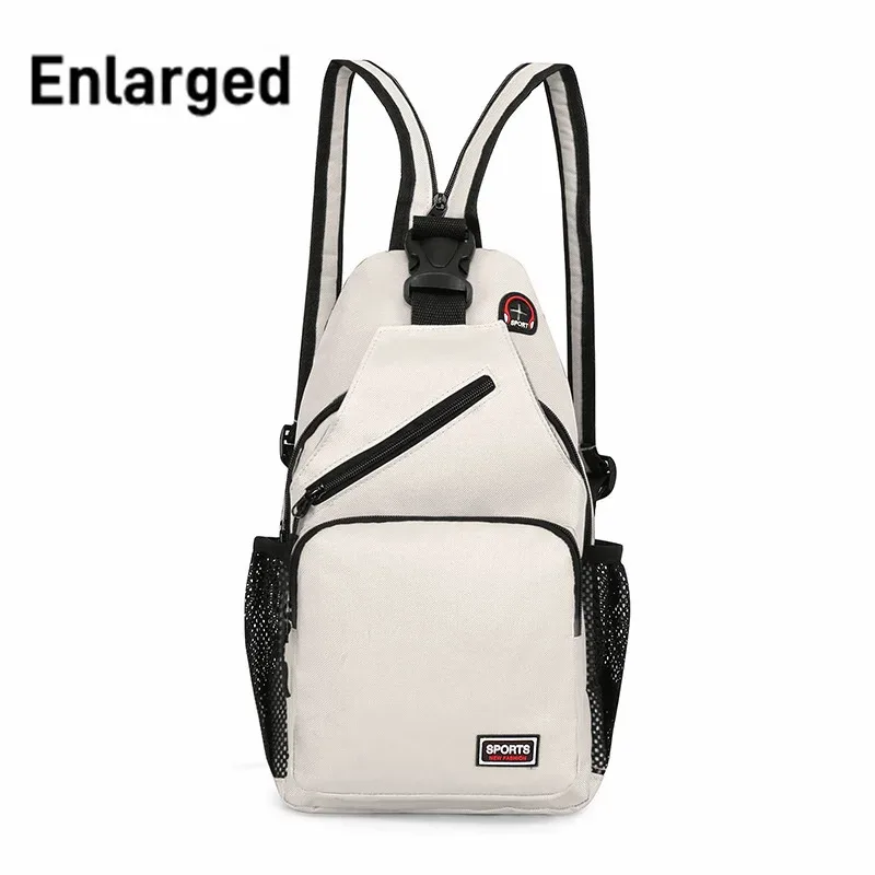 sacs de poitrine pour femmes, sac à dos réglable et sac à bandoulière simple avec trou pour écouteurs, petit sac messager de sport de voyage oxford pour filles