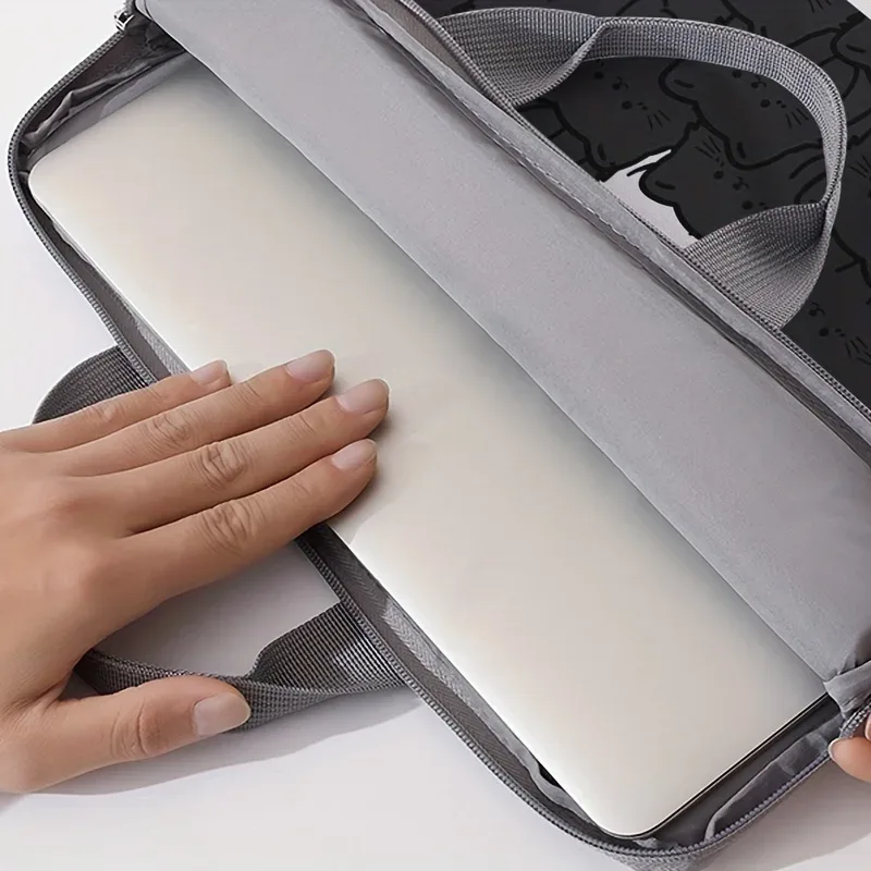 ensemble 1 pièce, sac pour ordinateur portable à motif de chat, mallette, adapté aux ordinateurs portables de 14 pouces, sac pour ordinateur portable fixe