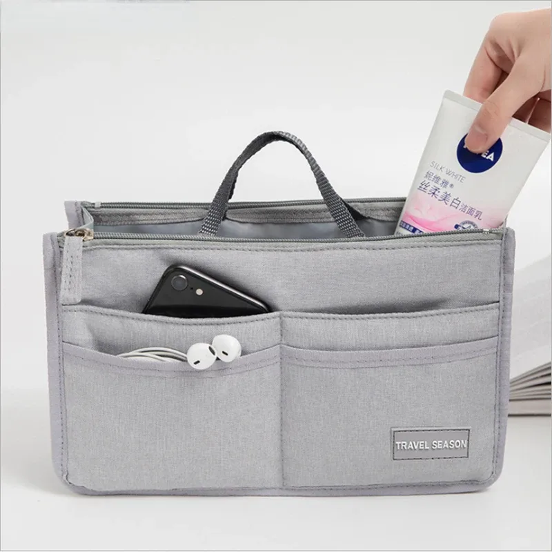 insérer sac organisateur maquillage sac à main organisateur voyage sac à main intérieur portable sacs à cosmétiques femmes fourre-tout adapté diverses marques sacs