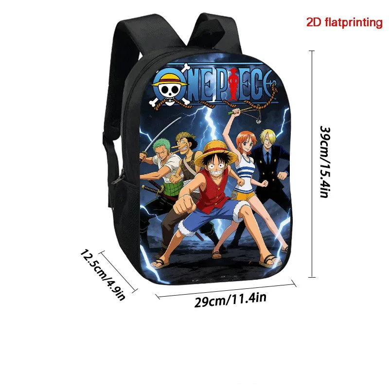 ensemble de sacs à dos scolaires 3 en 1 imprimé one piece, grande capacité, léger, avec trousse et sac à lunch