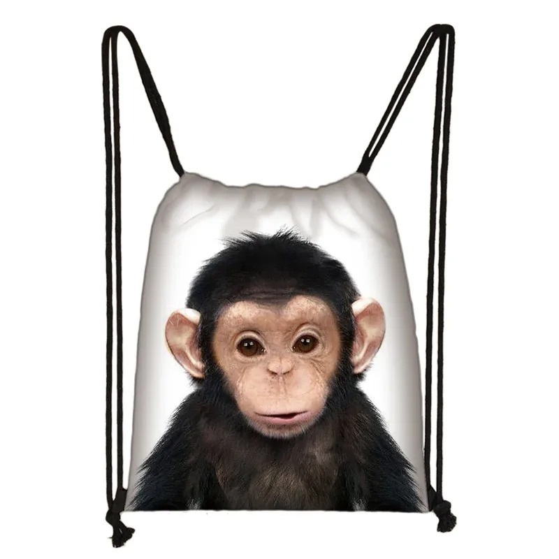 sac à cordon de serrage mignon animal koala femmes hommes mode sac de rangement panda/zèbre fille voyage loisirs sac à dos pliable
