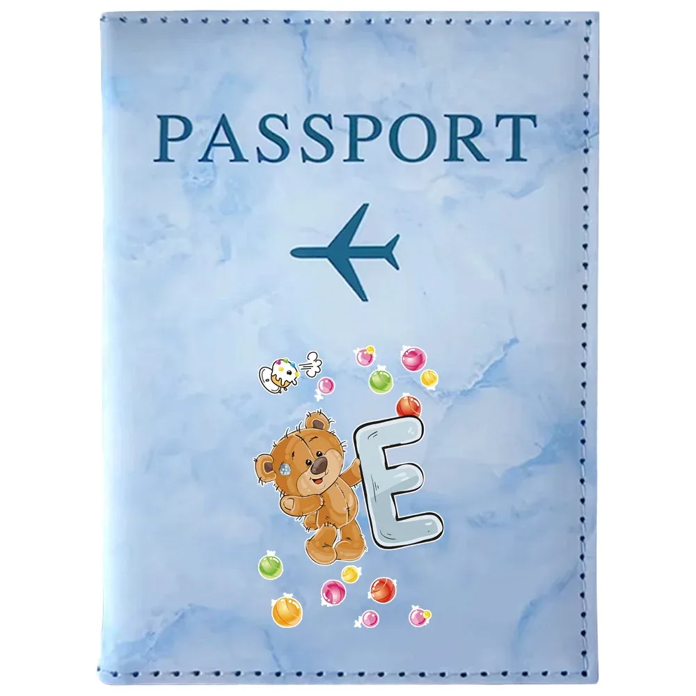 organisateur de passeport au design vintage classique, porte-carte de crédit, étui de voyage pour hommes et femmes, impression de lettres d'ours