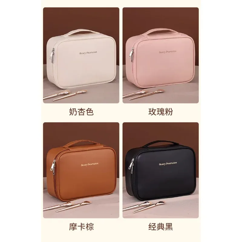 nouvelle trousse de toilette pour femme, sac de rangement portable, grande capacité, trousse de maquillage de luxe, organiseur de voyage, accessoires essentiels