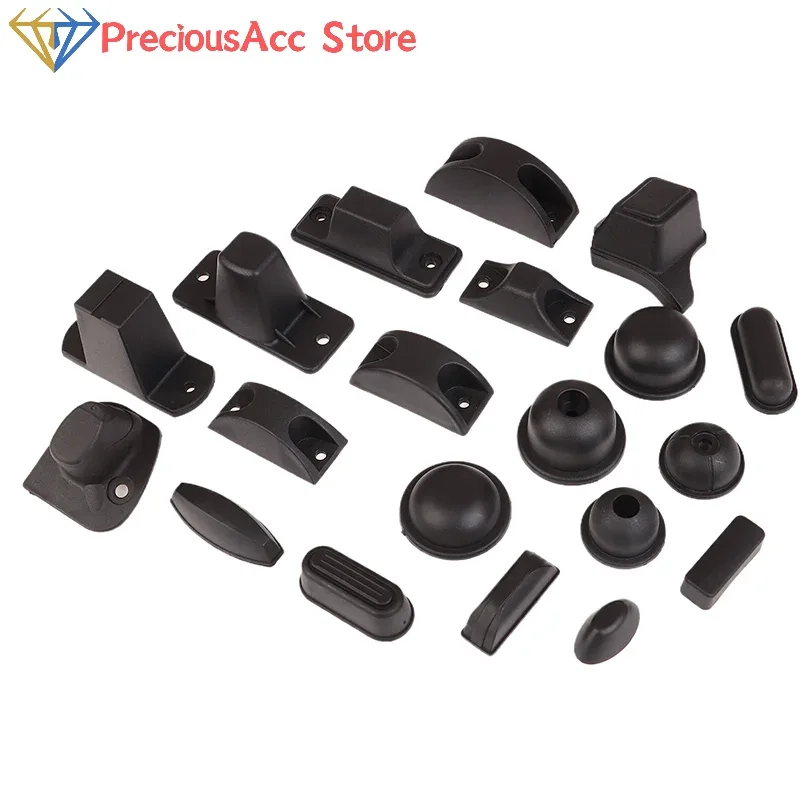 1 pièces noir remplacement en plastique goujon bagages pieds tampons bagages goujon pied pieds tampons pour tous les sacs de valise support de bagages pieds 2025