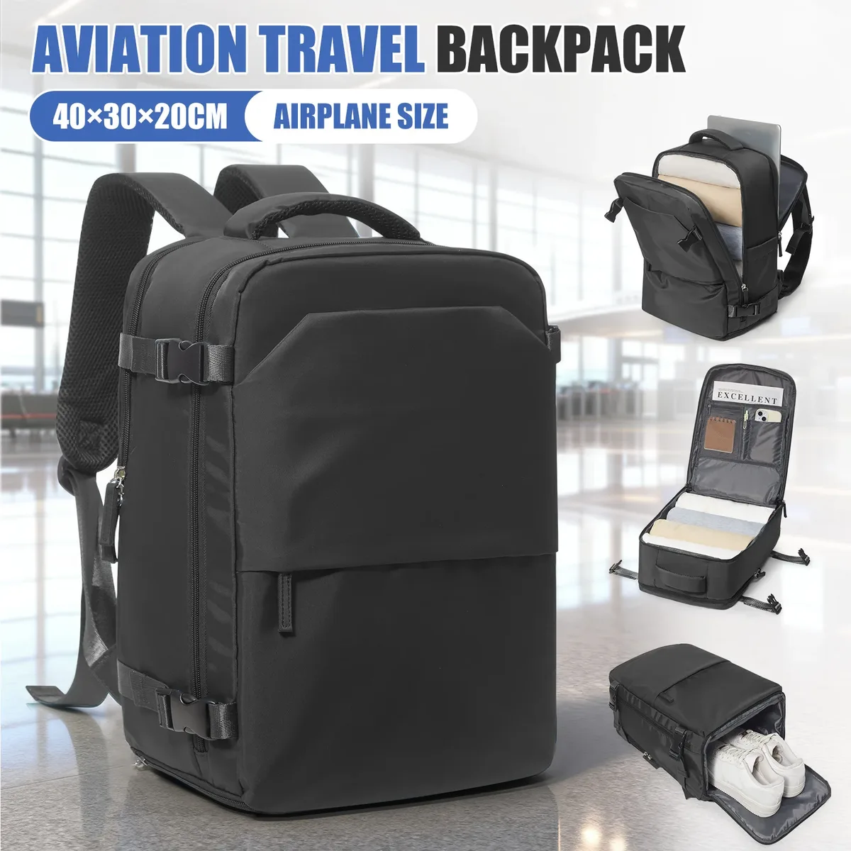 sac à dos de voyage 40x30x20, sac à dos de cabine pour ryanair, bagage à main pour vueling, sac de voyage pour ordinateur portable 24l, sac à dos de travail pour hommes