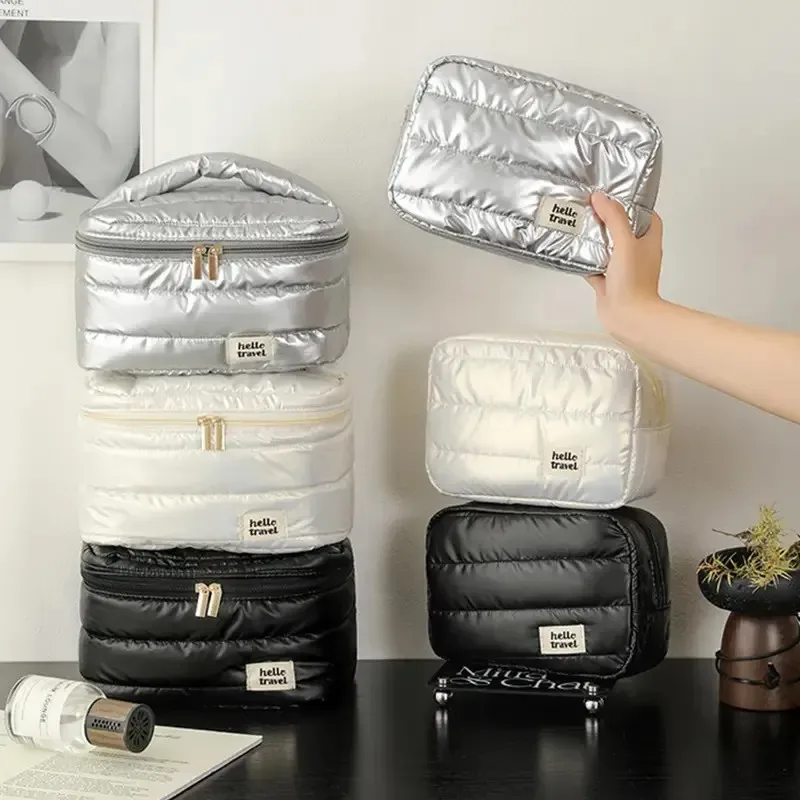 trousse de maquillage de voyage de grande capacité, sac à cosmétiques multifonctionnel portable à la mode, sac de rangement de toilette étanche