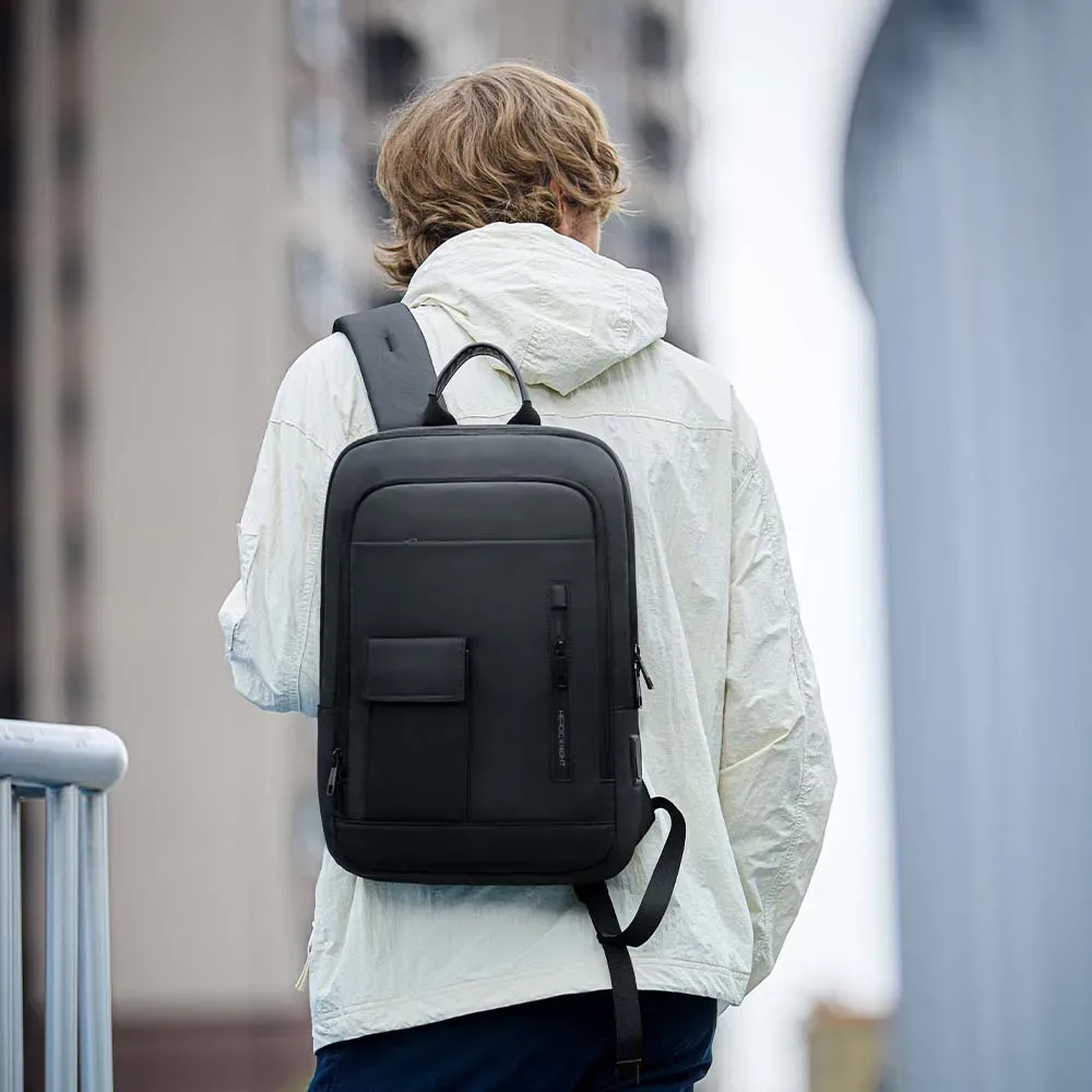 ian slim-sac à dos pour ordinateur portable avec port usb pour homme, sac de travail léger pour collège, sac à dos de voyage, 15.6 en effet, affaires