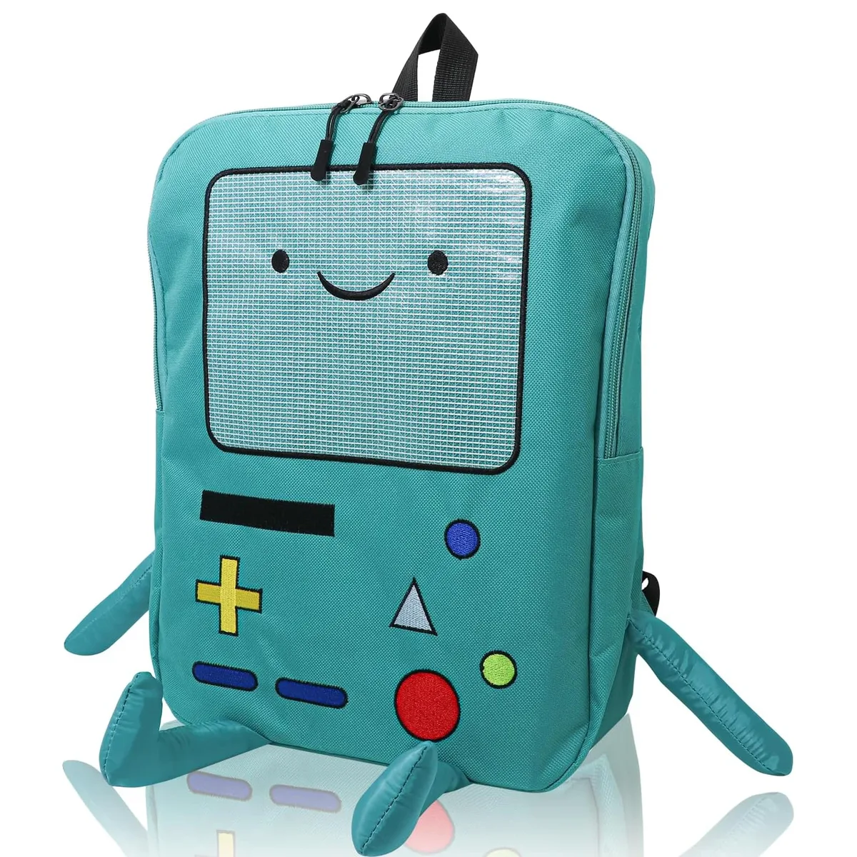 dessin animé robot voyage ordinateur portable mignon sac à dos bleu pu robot animal finn jake aventure voyage sac à dos résistant à l'eau collège sac