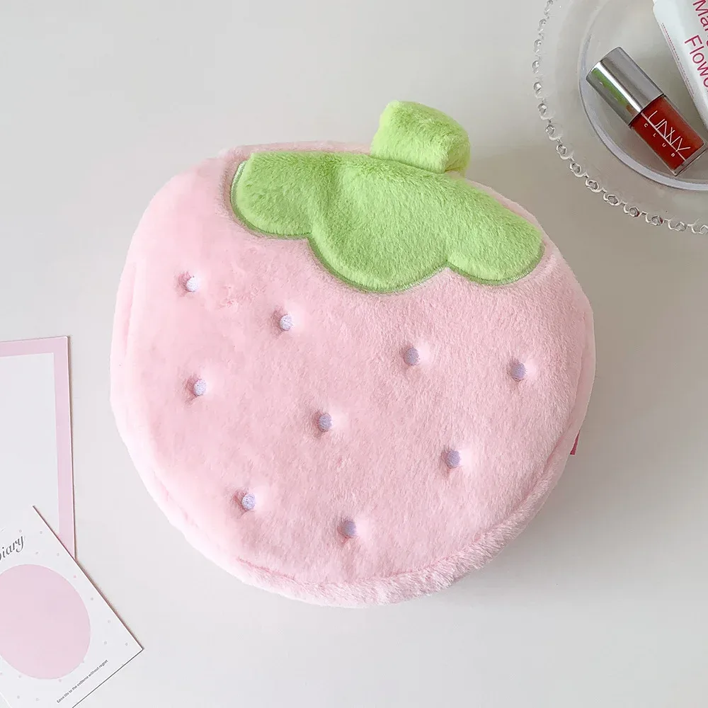 sac de rangement pour cosmétiques et soins de la peau xy, trousse de toilette, sac à main de voyage portable pour filles, trousse de maquillage fraise style ins, grande capacité