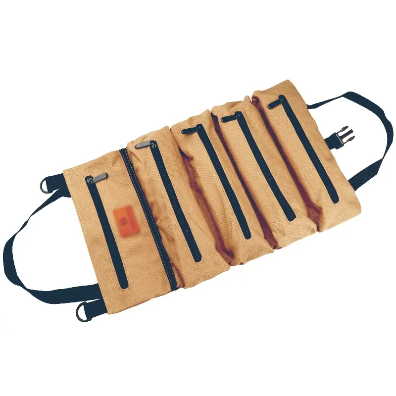 sac à outils en toile pour moto, rouleau d'outils en rouleau, sac à outils polyvalent, sac enroulable, sac de rangement d'outils de réparation manuels, kits d'outils