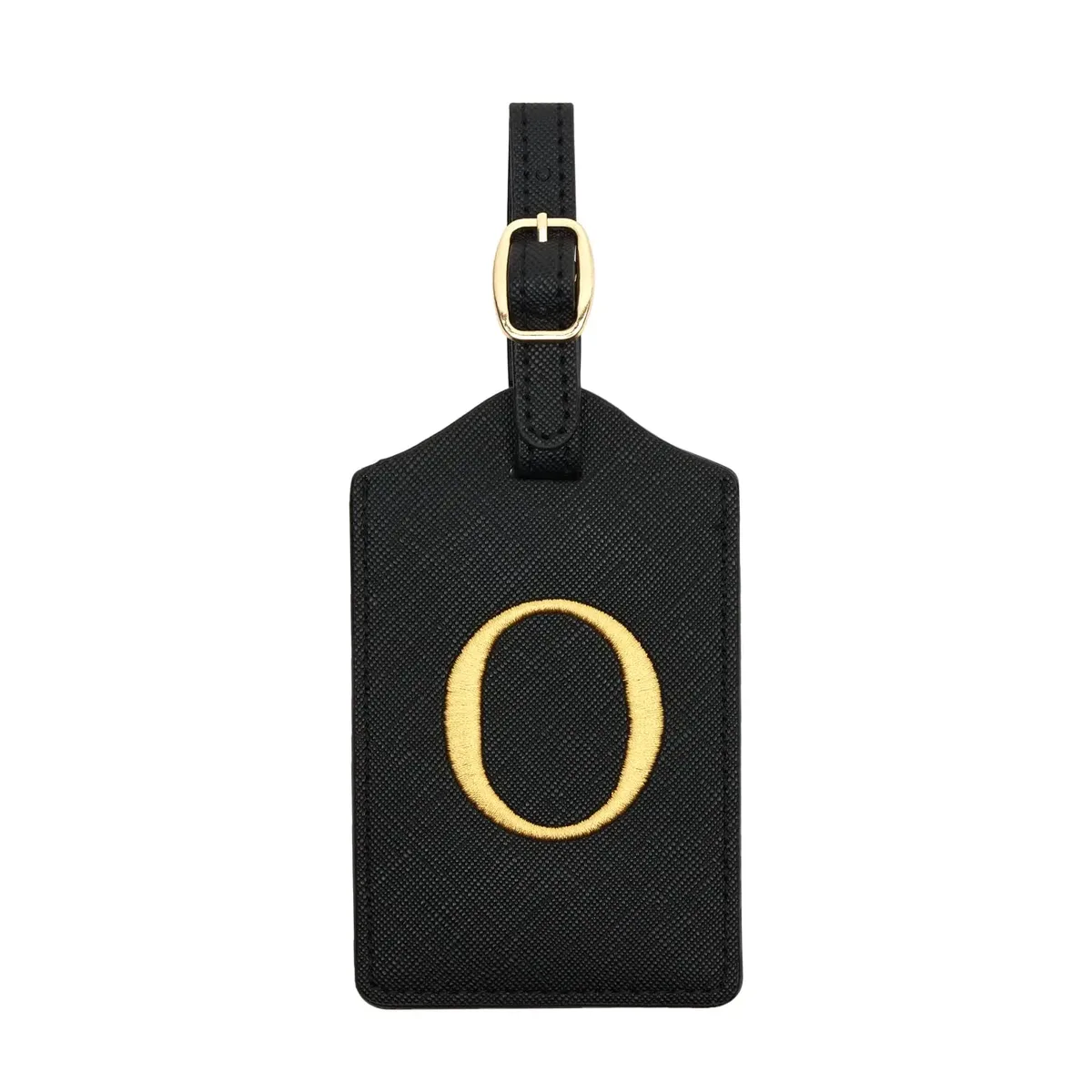 étiquette de bagage en cuir pu pour voyage-étiquette d'identification de valise durable avec couverture de confidentialité et fente pour carte nominative (a-z) liu