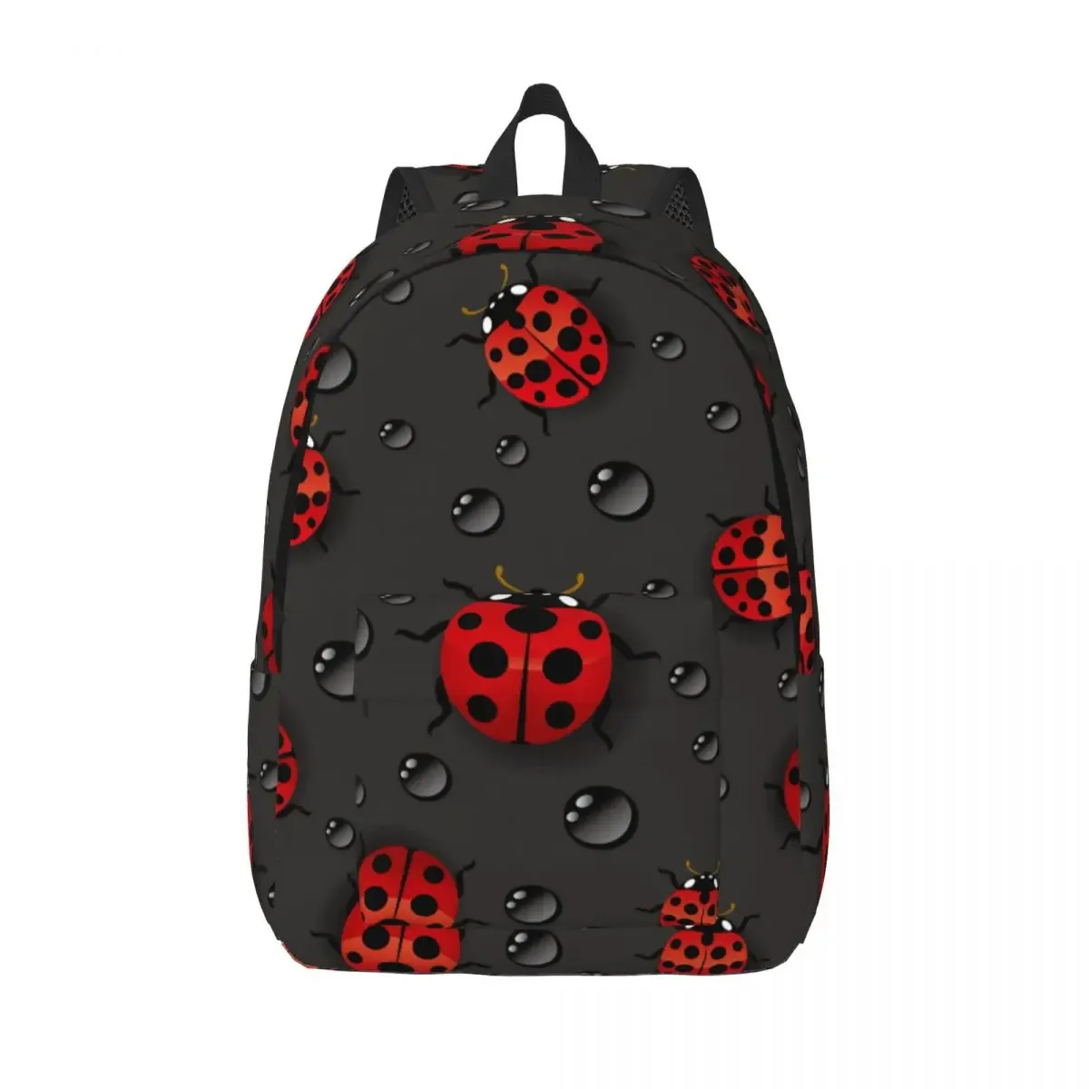 sac à dos côté cinelles rouges avec gouttes d'eau, cartable étudiant, sac à dos initié, sac pour ordinateur portable, école