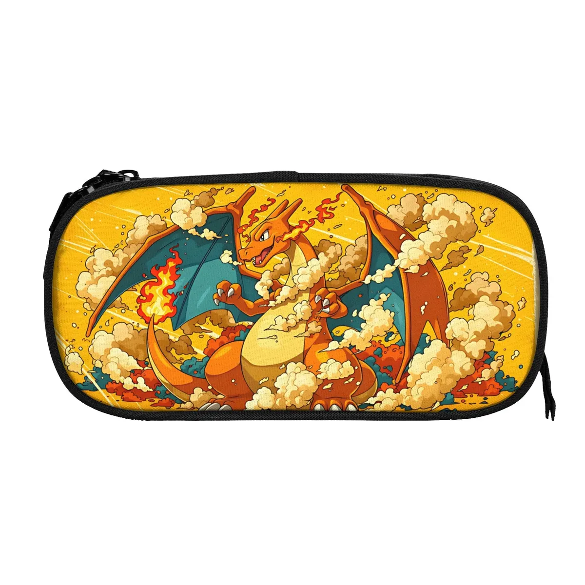 sacs à grande capacité sur le thème d'anime pokémon charizard pour enfants, trousse scolaire pour garçons et filles.