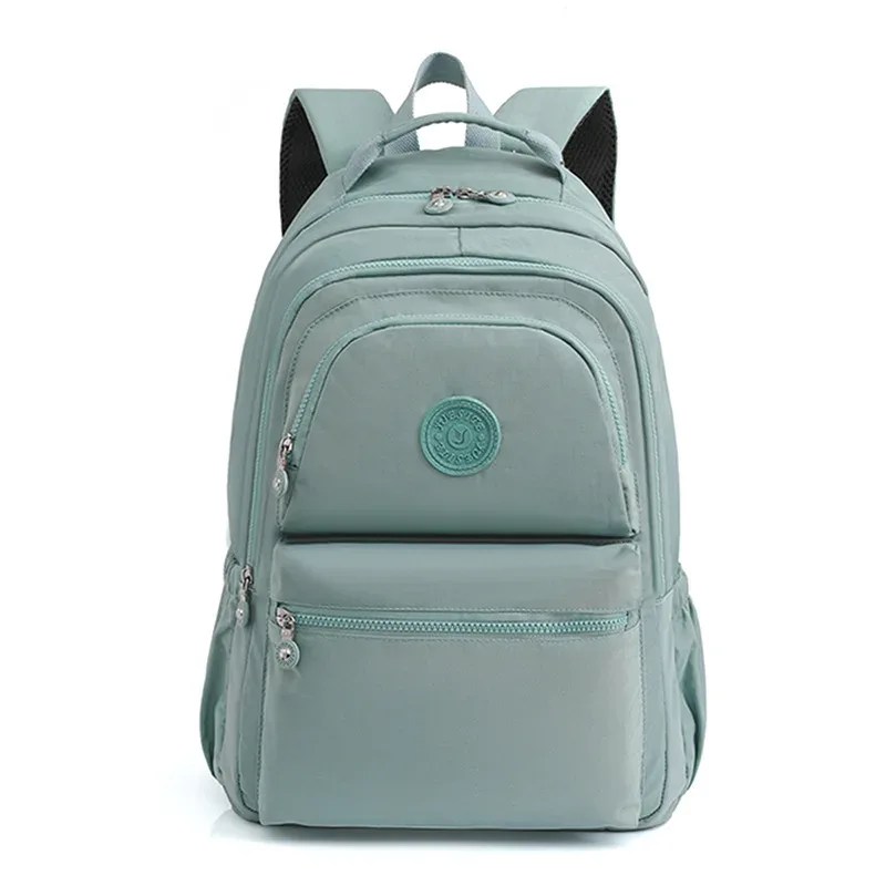 sac à dos à deux épaules pour femmes, sac à dos décontracté pour ordinateur portable, grande capacité, cartable d'étudiant, sac à dos de voyage étanche en nylon