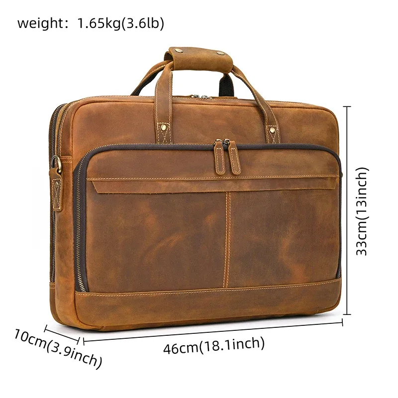 étui à bombes en cuir group pour homme, sac d'ordinateur, 14 15.6 pouces, pc, médecin, avocat, business