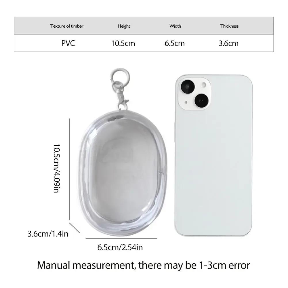 étui de présentation transparent pour poupée de 10 cm, mini pochette de rangement multifonction, organiseur portable pour câbles de chargeur de voyage, sac porte-clés